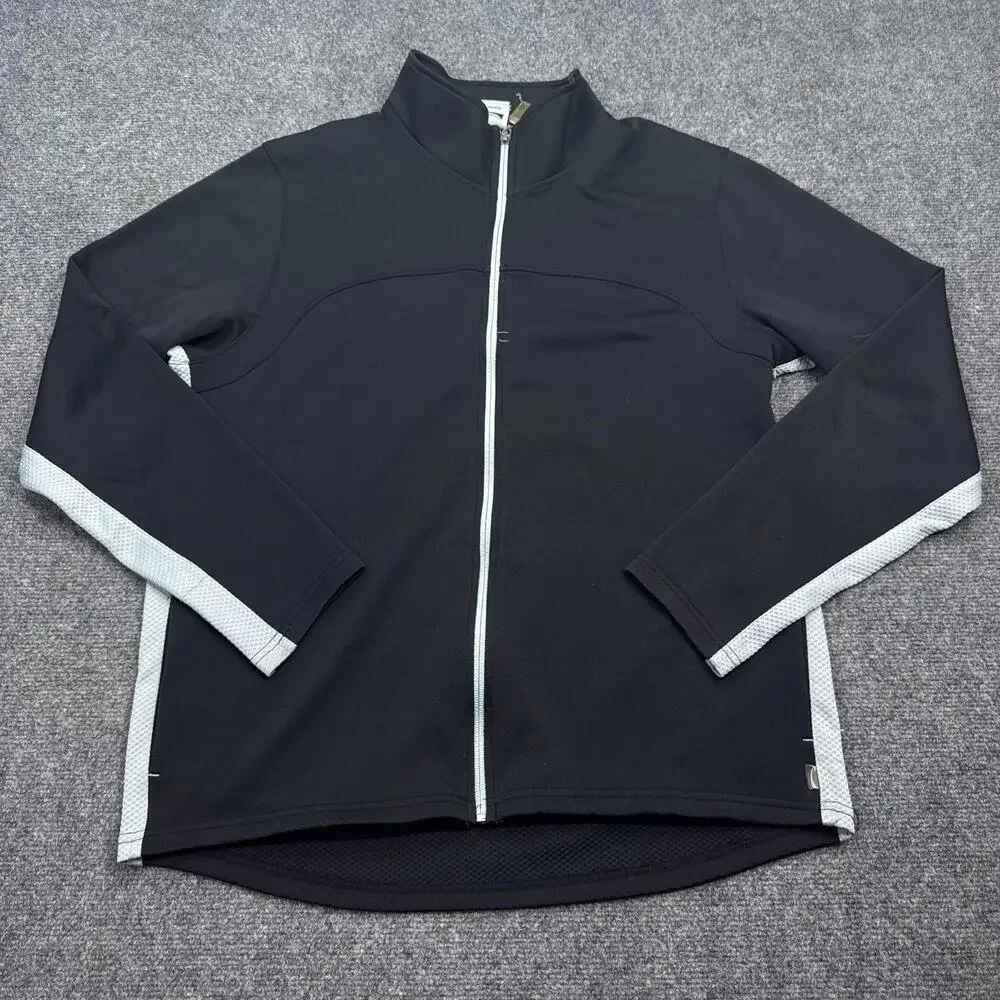 ALO x Nintendo World New York Full Zip Jacket Mens Size Large Black Mock Neck - Picture 3 of 16